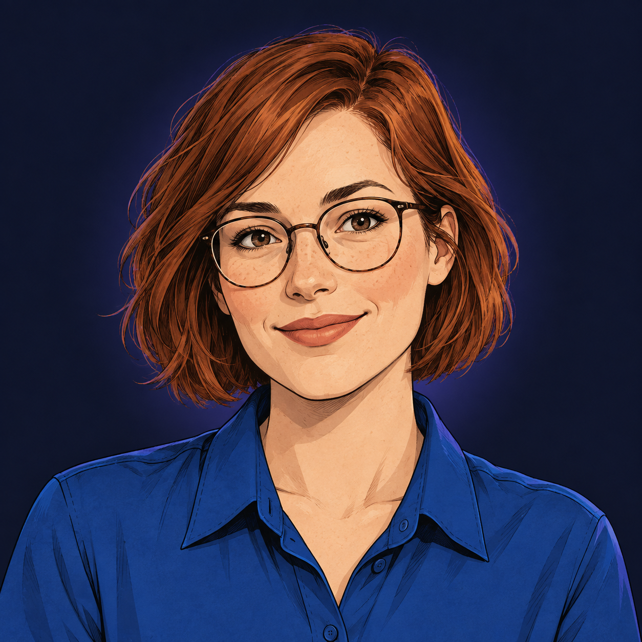 Comic portrait of Élise
